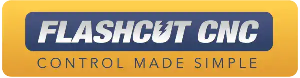 FlashCut CNC logo with the tagline Control Made Simple for CNC machine control systems.