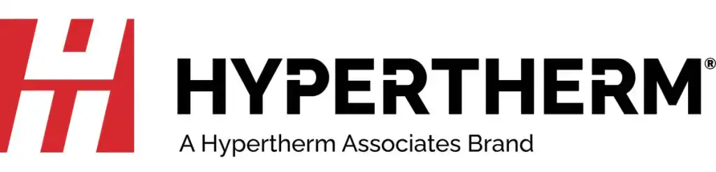 Hypertherm logo representing trusted CNC plasma power units for Pipe Dream CNC